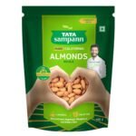 Tata Sampann Pure California Almonds Whole, 200g, Premium Badam Giri, Rich in Protein, Magnesium, Phosphorus, and Dietary Fibre, Premium Nuts & Dry Fruits