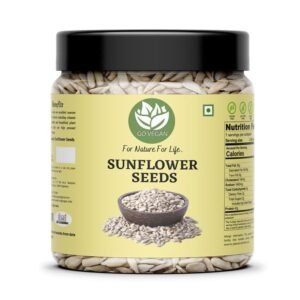 Go Vegan Sunflower Seeds 1kg – Raw Sunflower Seeds for Eating | Diet Food | Healthy Snack | Raw seeds | Weight management [jar pack ]