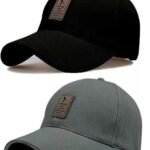 SELLORIA Brand Soft Cotton Adjustable Unisex Cap for Men and Women Freesize Baseball Caps (Pack of 2)