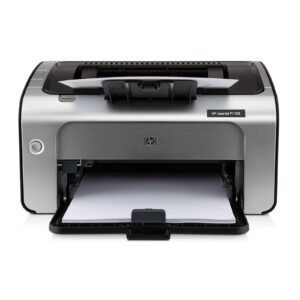 HP Laserjet Pro P1108 Printer, Single Function, Print, Hi-Speed USB 2.0, Up to 18 ppm, 150-sheet Input Tray, 100-sheet Output Tray, 5000-page Duty Cycle, 1-Year Warranty, Black and White, CE655A