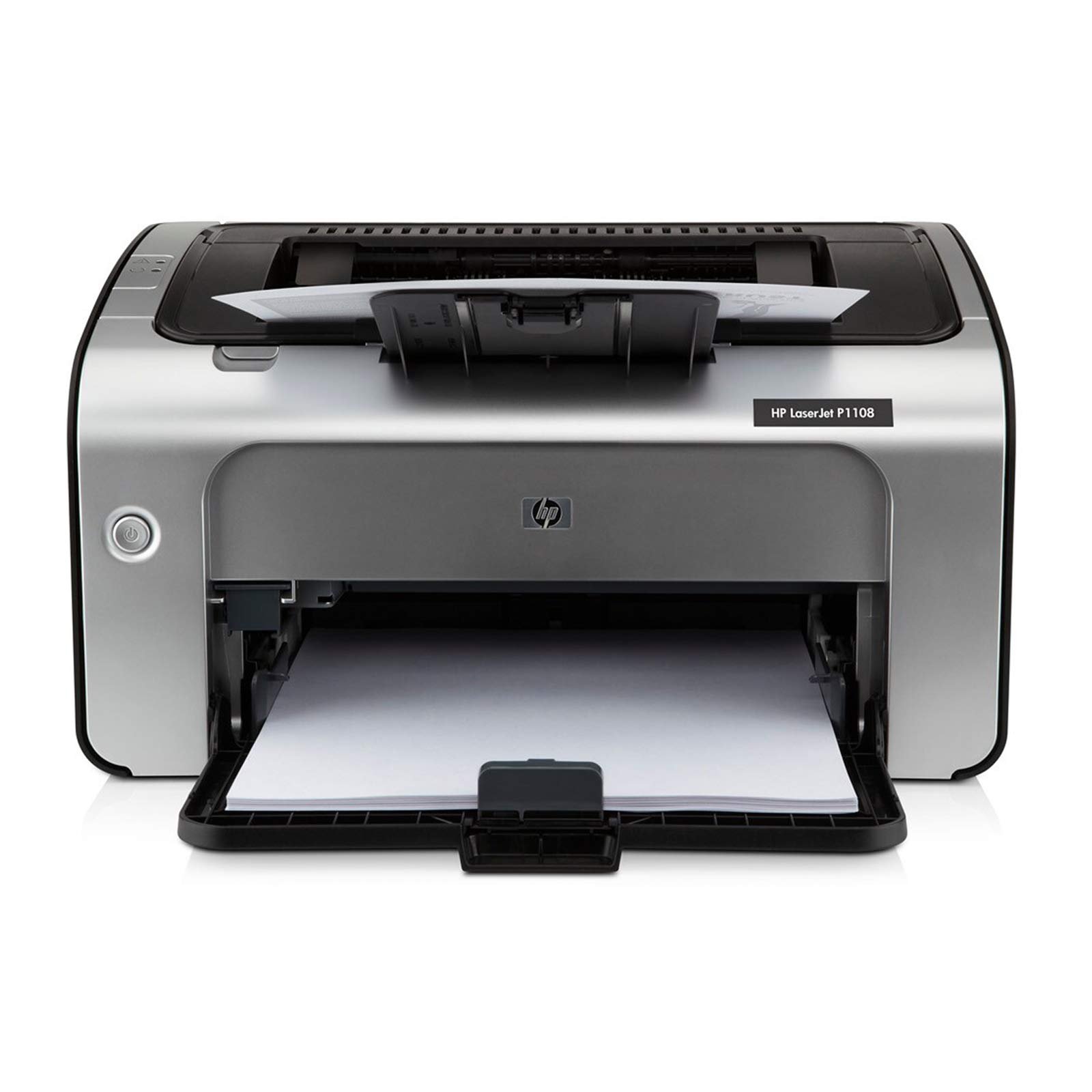 HP Laserjet Pro P1108 Printer, Single Function, Print, Hi-Speed USB 2.0, Up to 18 ppm, 150-sheet Input Tray, 100-sheet Output Tray, 5000-page Duty Cycle, 1-Year Warranty, Black and White, CE655A
