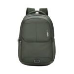 Safari Forge 34L Laptop Backpack, 3 compartments, Raincover, Antitheft pocket, Trolley Sleeve, Organizer, Bottle holder, Front pocket, College bag, school bag, Formal backpack, Color- Olive