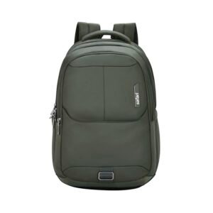 Safari Forge 34L Laptop Backpack, 3 compartments, Raincover, Antitheft pocket, Trolley Sleeve, Organizer, Bottle holder, Front pocket, College bag, school bag, Formal backpack, Color- Olive
