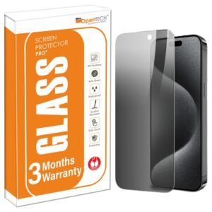 OpenTech® Privacy Military-Grade Tempered Glass Screen Protector for iPhone 17 Pro Max with Edge to Edge Coverage – Anti Spy, Case Friendly and Bubble free installation kit (6.9 Inches)