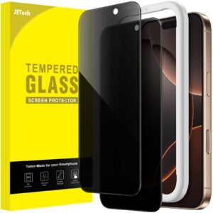 JETech Privacy Screen Protector Guard for iPhone 16 Pro Max, 2-Pack