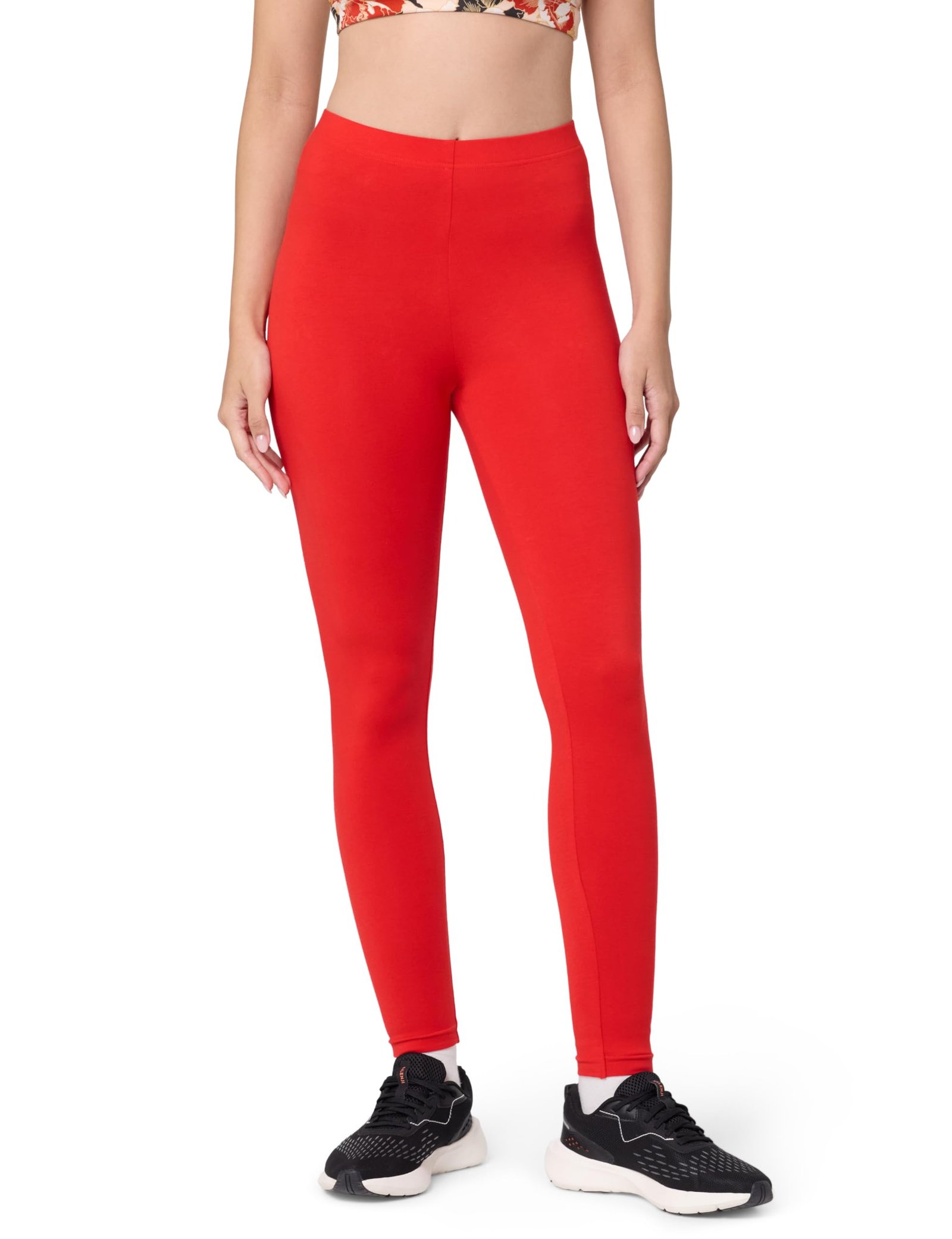 Jockey AW87 Women Super Combed Cotton Elastane Stretch Leggings with Ultrasoft Waistband