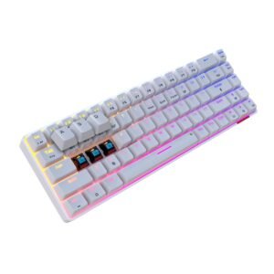 Portronics Hydra 10 Mechanical Wireless Gaming Keyboard with Bluetooth 5.3 + 2.4 GHz, RGB Lights 16.8 Million Colors, Type C Charging, Compatible with PCs, Smartphones and Tablets(Blue)