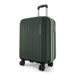 Safari Genius Alley 55cm Cabin Trolley Bag Hard Case Polypropylene, 4 Spinner Wheels, 360° Wheeling Carry on Luggage, Travel Bag, Suitcase, Trolley Bags, Green