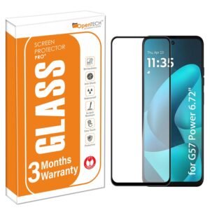 OpenTech® Military-Grade Tempered Glass Screen Protector Compatible For Motorola Moto G67 Power 5G / G57 Power 5G (6.7 inches) With Edge To Edge Coverage And Easy Installation Kit