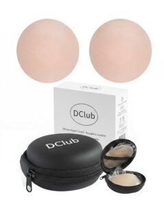 DClub Nipple Covers Reusable Comfortable & Natural Invisible Adhesive Silicone Pasties for Women, Round (Skin)