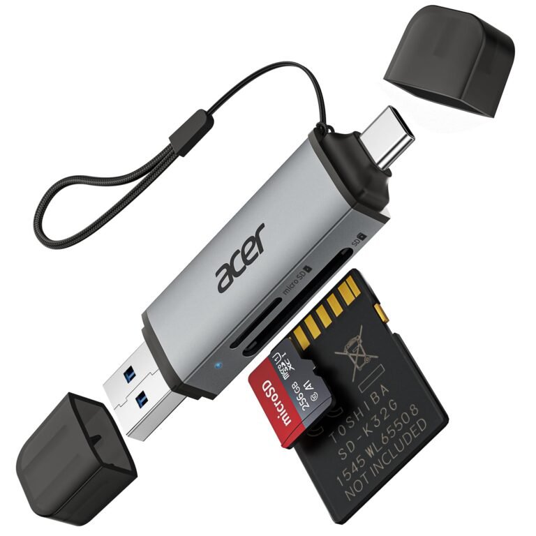 Acer SD Card Reader, USB 3.0 & Type-C Micro SD Card Adapter Dual Slot OTG
