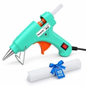 THEMISTO 20 Watt Mini Hot Melt Glue Gun with 10 Glue Sticks for DIY Art and Crafts…