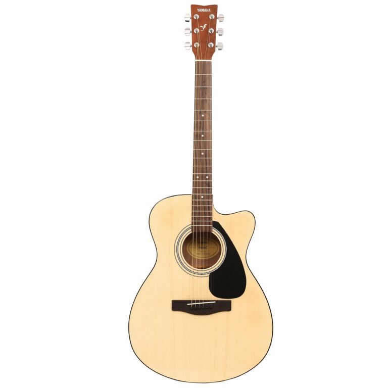 Yamaha FS80C Acoustic Guitar – 6-String, Stainless Steel, Natural Finish, Concert Body with Cutaway Design, Rich Tone, Comfortable Playability, Durable Build, Ideal for Practice & Performance