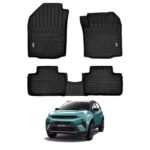 Amazon Basics 5D Custom Fit Car Floor Mats for Tata Nexon | Odor Free Virgin Polymer | All Weather Waterproof Protection | Edge to Edge Coverage | 3 Piece Set