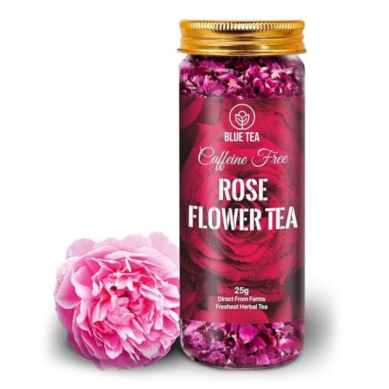 BLUE TEA – Rose Tea – 25gm – 25 Cups | SUPER ANTIOXIDANT | Natural Sun-Dried Petals | Herbal Tea – Flower Based | Vitamin – C Rich | For Beautiful Hair & Skin | Pet Jar