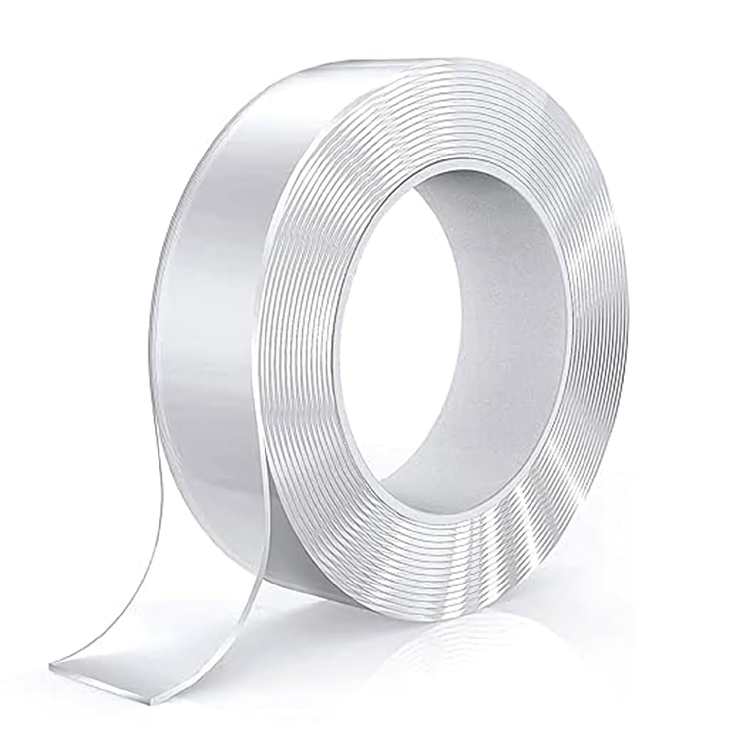 Amazon Brand – Solimo Nano Double Sided Tape, Multipurpose Super Sticky Gel Grip Mounting Tape, Washable, Reusable, No Residue, for Home & Office, 2mm Thick, 1.2 Inch Wide, Transparent (3 mtrs)