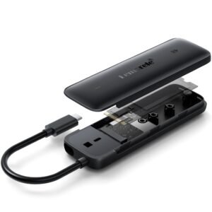 Lemorele M.2 NVMe SSD Enclosure, 10Gbps USB-C 3.2 Gen2, Tool-Free, M-Key/B&M Key 2230-2280, RTL9210, 4TB Max