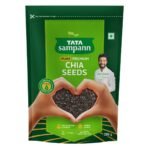 Tata Sampann Pure Chia Seeds, 200g, Rich in Calcium & Protein, Source of Iron, Trans Fat Free, Rich in Magnesium, Rich in dietary fibre, Rich In Omega 3 Fatty Acid