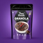 True Elements Granola Dark Chocolate 400g – Baked Granola | Almonds, Berries & Dark Chocolate | Granola for Breakfast | High Fibre Cereal | Diet Snack