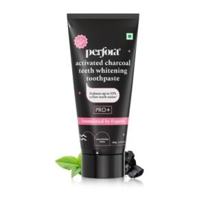 Perfora Activated Charcoal Whitening Toothpaste – 100 g | Enamel Safe Teeth Whitening Tooth paste | Removes Coffee, Tobacco & Wine Stains | SLS Free Toothpaste For Adults & Kids | Watermelon Mint