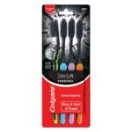 Colgate SlimSoft Charcoal Toothbrush Set of 4 | Soft Bristles | Deep Cleaning