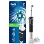 Oral-B Vitality Rechargeable Rotating Electric Toothbrush for Adults,2 Brushing Modes (Daily & Sensitive),2 Min Timer with Quadpacer,2 Year Warranty,IPX7 Water Resistant,Round Brush Head,(Black,1)