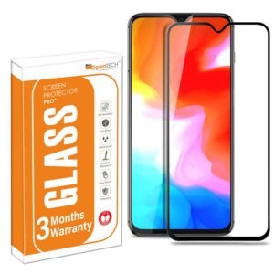 OpenTech®Military-Grade Tempered Glass Screen Protector Compatible for OnePlus 6T / OnePlus 7 Edge to Edge Coverage with Easy Installation kit