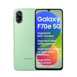 Samsung Galaxy F70e 5G (Limelight Green, 128 GB) (6 GB RAM) | 6000 mAh Battery | Dimensity 6300 | Octa Core Processor | 6.74″ PLS LCD Display |