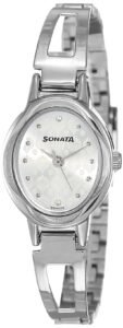 Sonata Pankh Quartz Analog Silver Dial Silver Stainless Steel Strap Watch for Women – NS8085SM02