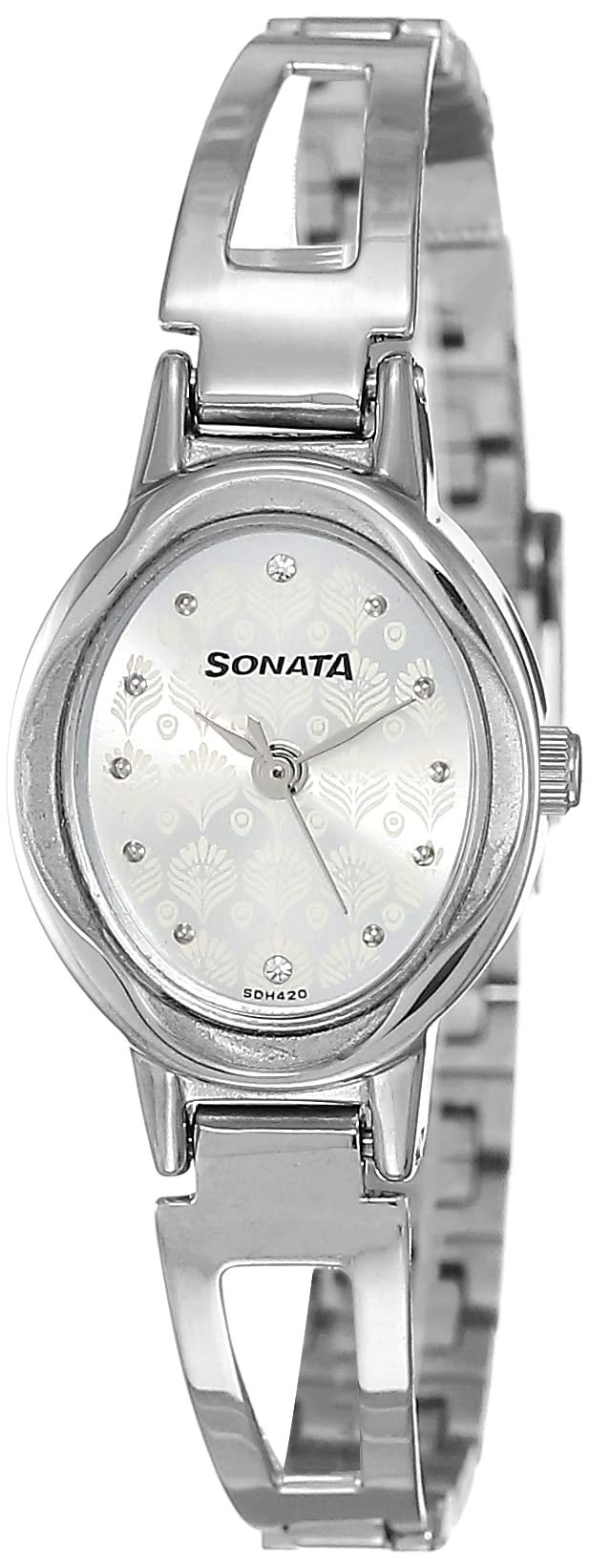 Sonata Pankh Quartz Analog Silver Dial Silver Stainless Steel Strap Watch for Women – NS8085SM02