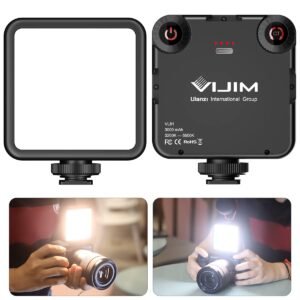 VL-81 LED Video Light w Softbox, Portable Camera Photo Light CRI95+ 3200K-5600K Bi-Color 3000mAh Rechargeable Battery Dimmable Panel for DJI OSMO Mobile 3 Pocket Sony A6400 6500 GoPro 8 7 6 5 Vlogging