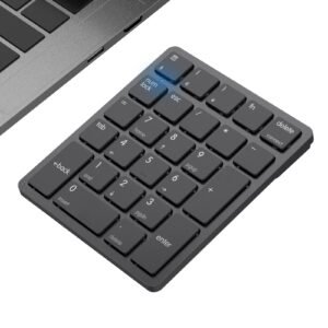 Havit Bluetooth Number Pad, Usb Wireless Numeric Keypad 26 Keys Portable Mini Financial Accounting Rechargeable Numeric Pad For Mac, Laptop Desktop, Pc, Surface Pro,Notebook (Black)