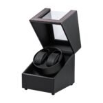 Mcbazel Watch Winder for Automatic Watches, Double Automatic Watch Winder Box with Quiet Japan-made Motor, 2 Slots Watch Display Storage Rotation Wrist watch Box (Black Carbon Fiber Leather)