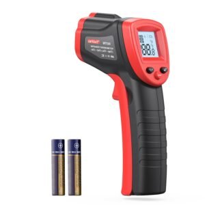 Wintact IR Infrared Thermometer Gun Emissivity 0.95 0.8, -58-716 (-50-380) with LED Backlight Non-Contact Digital Laser Temperature for Grilling and Cooking