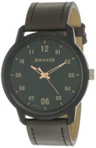Sonata Volt+ Analog Green Dial Men’s Watch NM77085PL02/NN77085PL02W