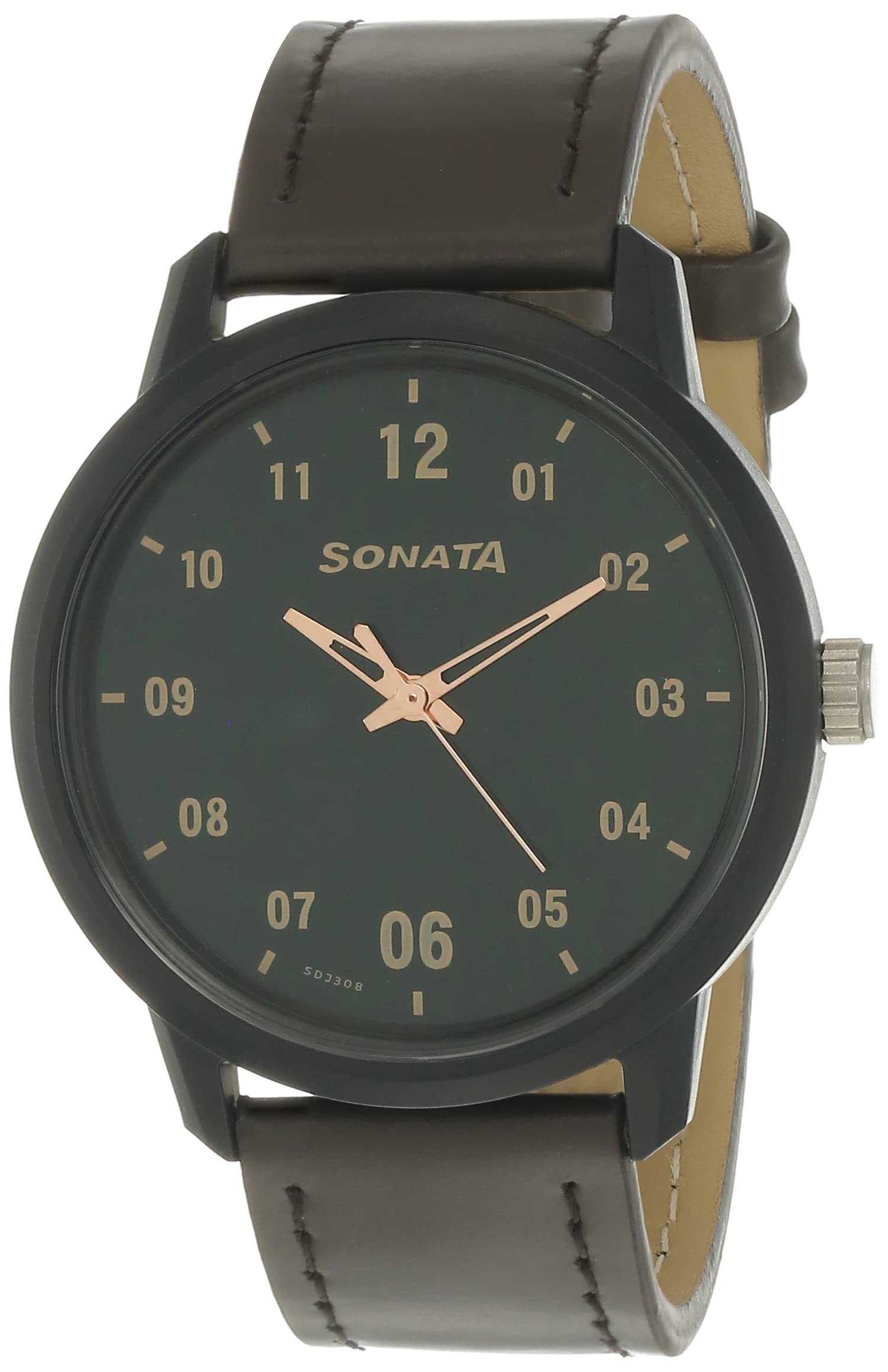 Sonata Volt+ Analog Green Dial Men’s Watch NM77085PL02/NN77085PL02W