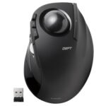 ELECOM Wireless trackball mouse For the index finger 8 button tilt function black M-DT2DRBK