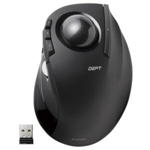 ELECOM Wireless trackball mouse For the index finger 8 button tilt function black M-DT2DRBK