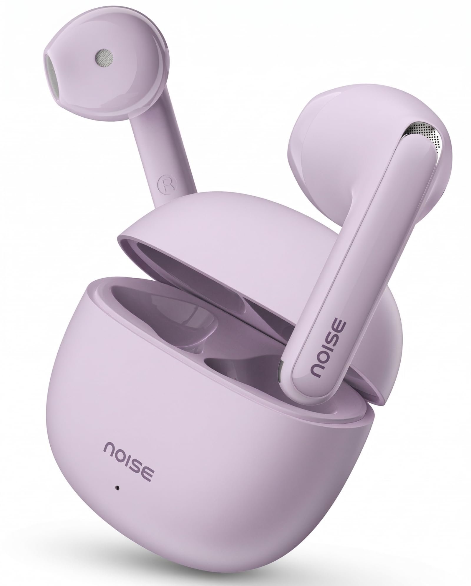 Noise Buds Mini Truly Wireless Earbuds (2026) | Half in-Ear Design | 40H Playtime | Quad Mic ENC for Clear Calls | 13mm Driver | Low Latency Gaming Mode | BT v5.3 | IPX4 Sweat Resistant – Calm Lilac