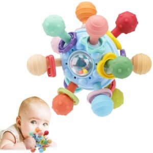 Baby Montessori Sensory for 0-6 6-12 Months, Baby Teether Teething for Babies 0 3 6 9 12 18 Months, Newborn Infant Learning Developmental Gifts for 1 2 Year Old Boys Girls