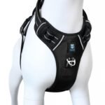 HANK Dog Harness | 3M Reflective Pet Belt | Strong Metal Hook | Dog Body Belt | No Pull Vest Harness for Walking & Training (Black, Medium)