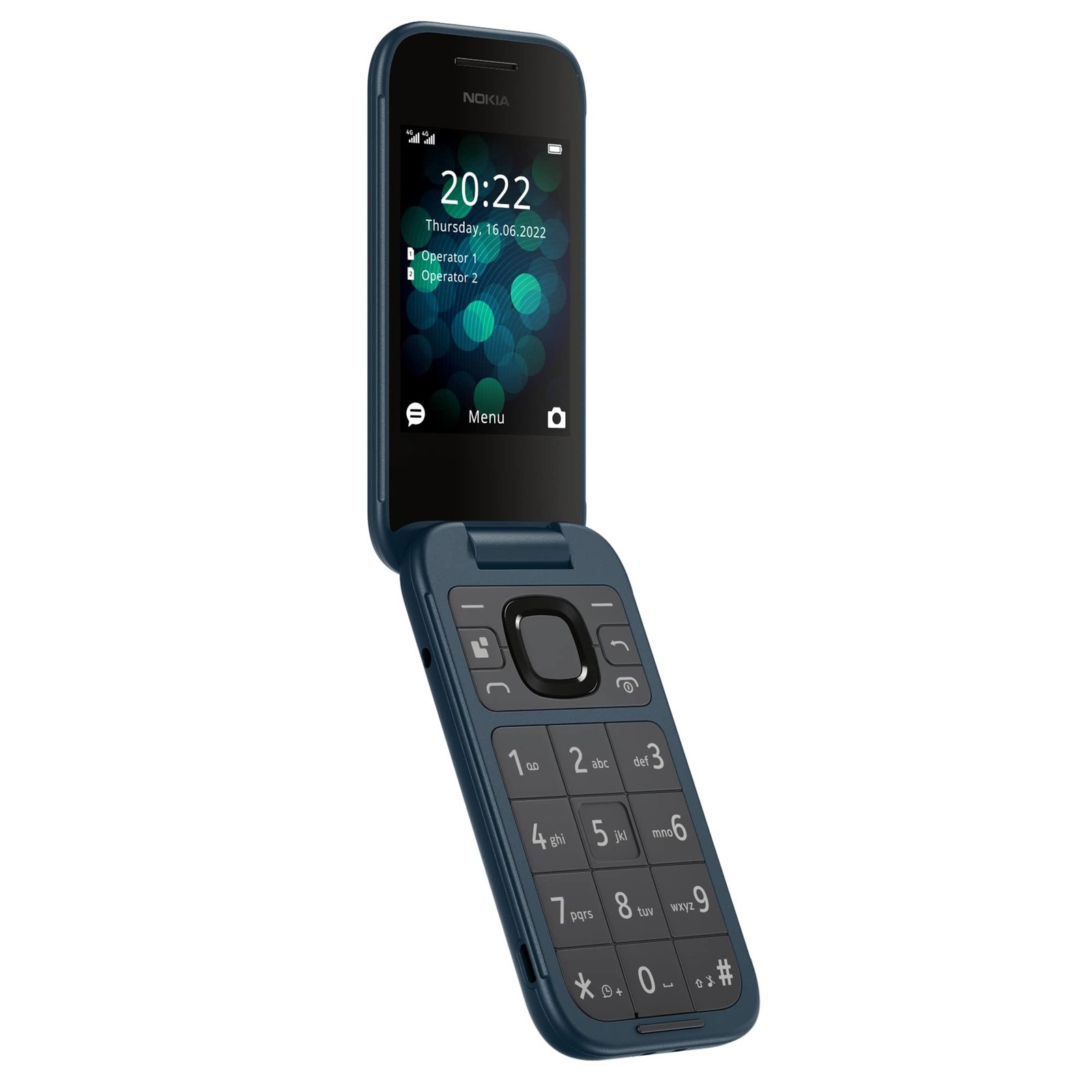 Nokia 2660 Flip 4G Volte keypad Phone with Dual SIM, Dual Screen, inbuilt MP3 Player & Wireless FM Radio | 1 Year Replacement Guarantee | Blue