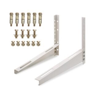 Robustt Heavy Duty AC Stand | Rust Proof Iron Air Conditioner Outdoor Unit Mounting Bracket, Supports Upto 200kg Weight | Air Conditioner Stand Comes with Necessary Wall Fittings – Pack of 1