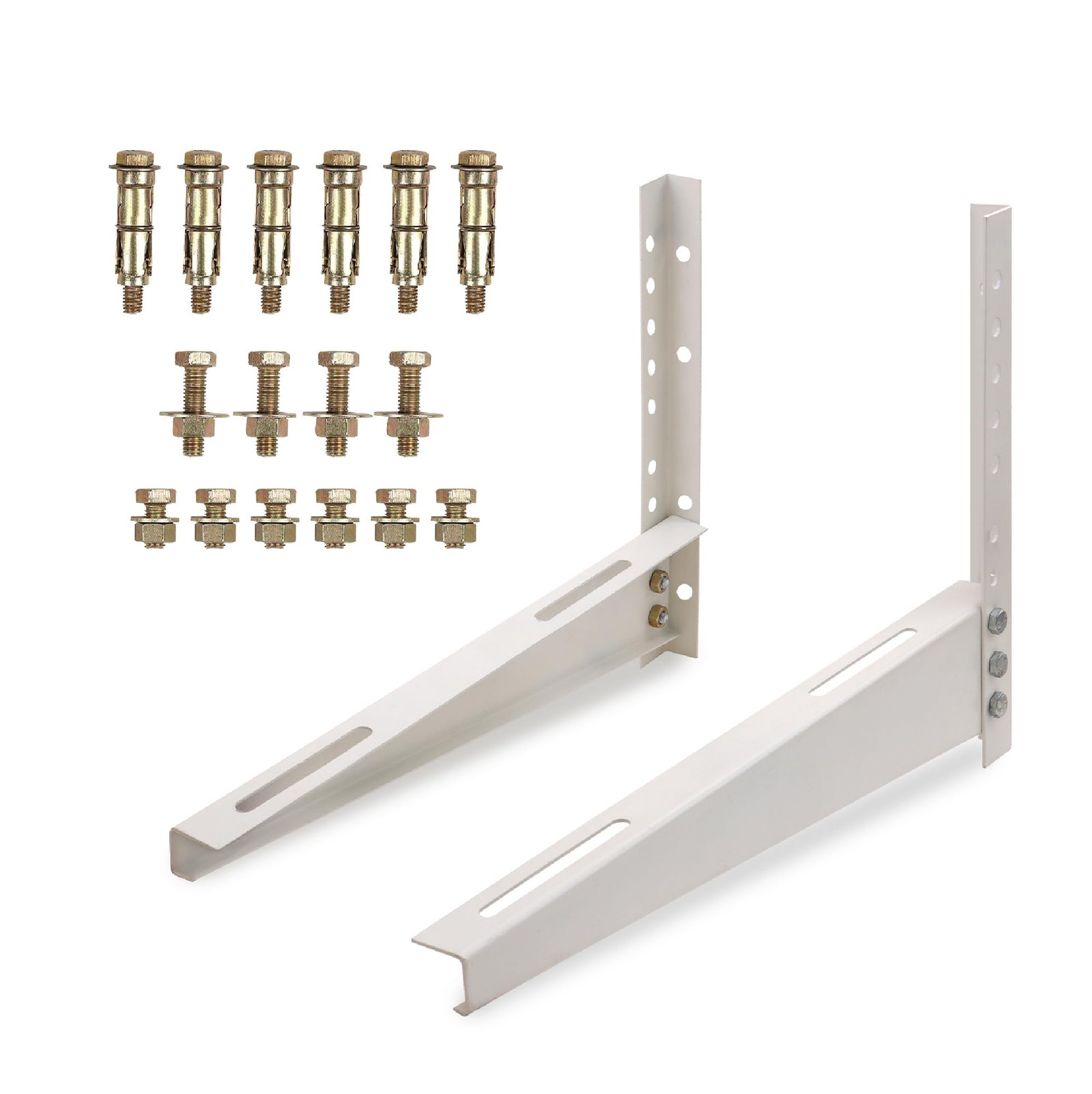 Robustt Heavy Duty AC Stand | Rust Proof Iron Air Conditioner Outdoor Unit Mounting Bracket, Supports Upto 200kg Weight | Air Conditioner Stand Comes with Necessary Wall Fittings – Pack of 1