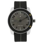 Fastrack Skyline Quartz Analog Grey Dial Black Leather Strap Watch for Guys – NS3015AL02