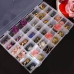 Leawall Plastic 36 Grid Multicolorpurpose jewellery organisers box Rectangular organizer storage box, with Adjustable Dividers, Transparent storage box and organiser for Jewelry Beads Earring