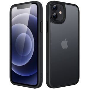 JETech Matte Case for iPhone 12/12 Pro, Black