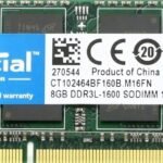 Crucial 8GB Single DDR3/DDR3L 1600 MT/S (PC3-12800) Unbuffered SODIMM 204-Pin Memory – CT102464BF160B