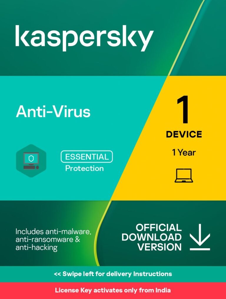 Kaspersky | Anti-Virus | 1 Device | 1 Year | Email Delivery in 1 Hour – No CD