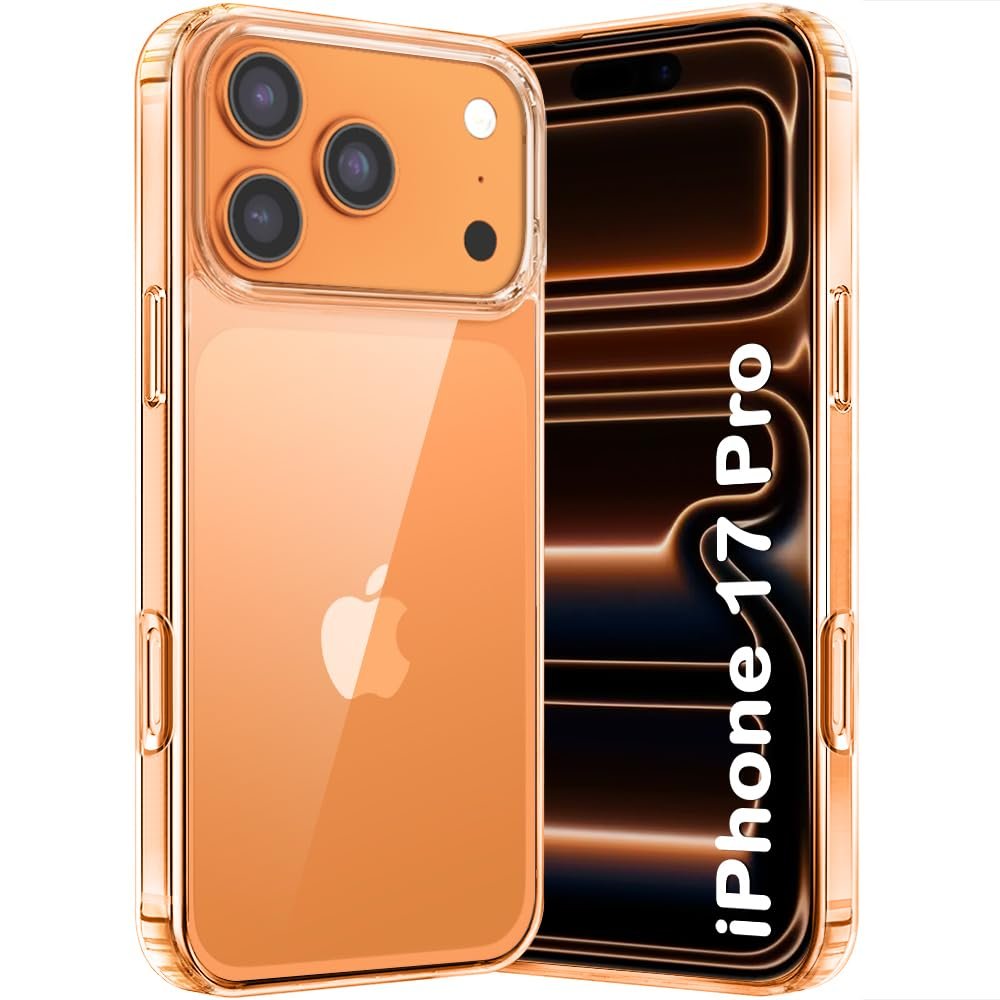 TheGiftKart Ultra-Hybrid Crystal Clear Back Case Cover for iPhone 17 Pro | Shockproof Design | Hard Back Cover Case for iPhone 17 Pro (PC & TPU, Transparent)
